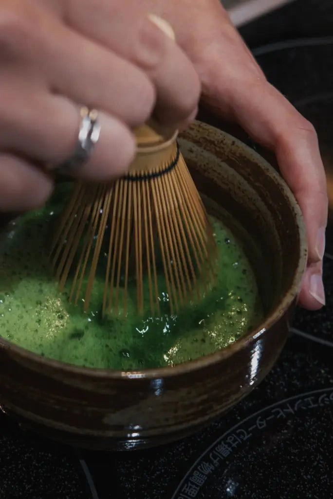 Preparación del matcha