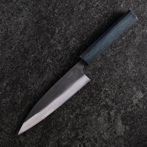 Ajikiri Blue Steel #1 Kurouchi Dunkelblauer Urushi Griff 145mm
