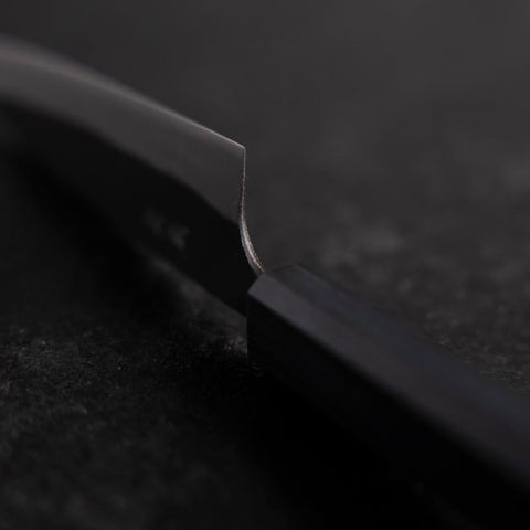 Ajikiri Blue Steel #1 Kurouchi Dunkelblauer Urushi Griff 145mm