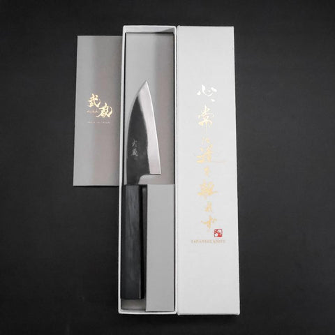 Ajikiri Blue Steel #2  Kurouchi Blue Urushi Handle 105mm