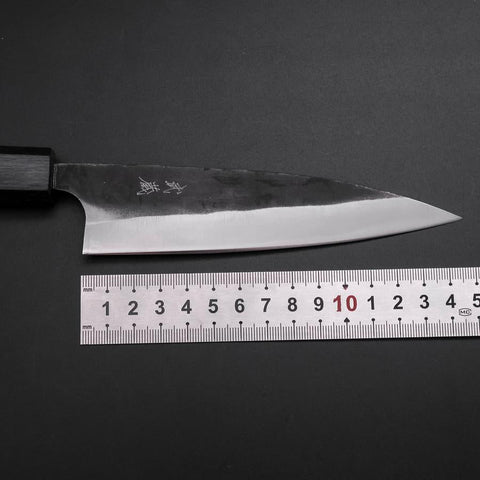 Ajikiri Blue Steel #2 Kurouchi Dark Blue Urushi Handle 145mm