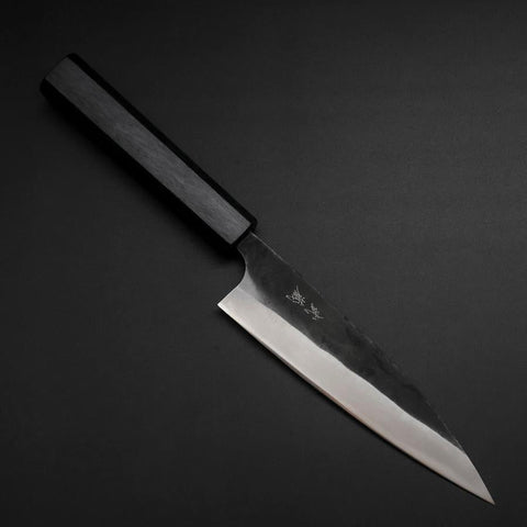 Ajikiri Blue Steel #2 Kurouchi Dark Blue Urushi Handle 145mm