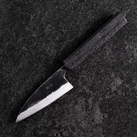 Ajikiri White Steel #2 Kurouchi Schwarzer Ishime Urushi Griff 105mm