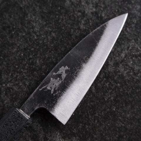 Ajikiri White Steel #2 Kurouchi Schwarzer Ishime Urushi Griff 105mm