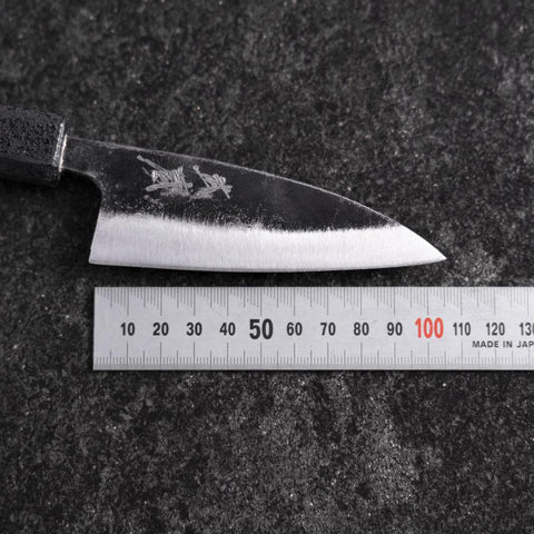 Ajikiri White Steel #2 Kurouchi Schwarzer Ishime Urushi Griff 105mm
