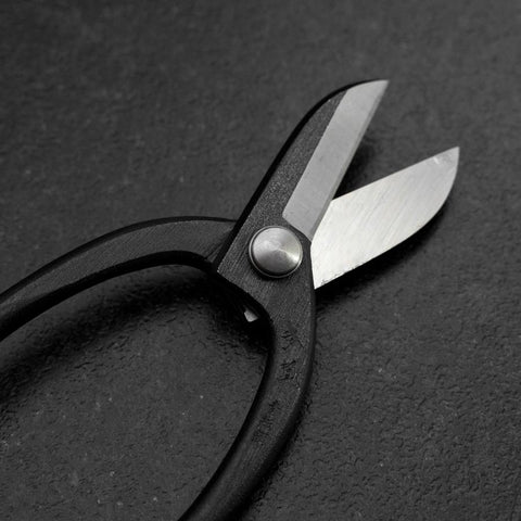 Black Musashi Flower Scissors Blue Steel #2 Undercuts Forged Handmade 165mm