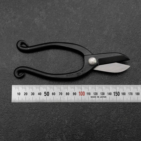 Black Musashi Flower Scissors Blue Steel #2 Undercuts Forged Handmade 165mm