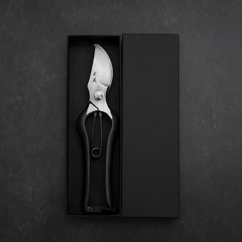 Black Musashi Pruning Shears / Garden Scissors B Type Forged Handmade 200mm