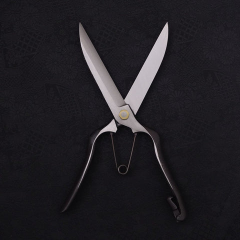 Black Musashi Pruning Shears / Garden Scissors Long Forged Handmade 270mm