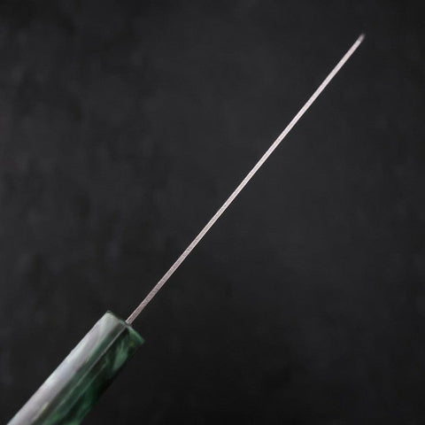 Bunka AUS-10 Nashiji Damascus Mirror Ocean Green Handle 170mm