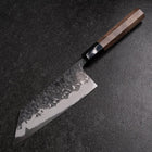 Bunka Blue Steel #1 Kurouchi Tsuchime Buffalo Walnut Handle 165mm (6.5”)-[Musashi]-[Japanese-Kitchen-Knives]