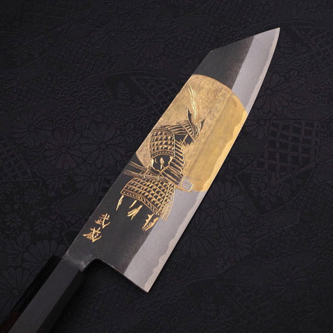 Bunka Blue steel #2 Kurouchi Chokin Samourai Pleine Lune Manche en Buffle et Ébène 175mm