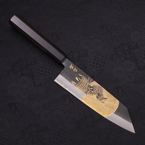 Bunka Blue steel #2 Kurouchi Chokin Samourai Pleine Lune Manche en Buffle et Ébène 175mm