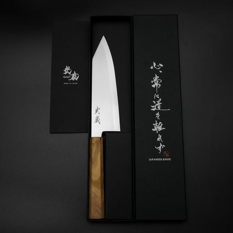 Bunka Blue Steel #2 Polished Olive Handle 170mm