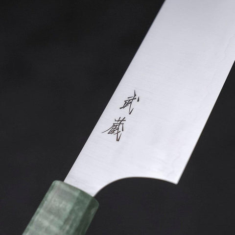 Bunka Blue Super Polished Maple Green Handle 180mm