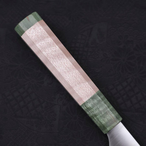 Bunka Blue Super Polished Maple Green Handle 180mm