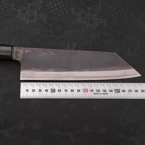Bunka Blue Steel #1 Kurouchi Stainless Clad Buffalo Magnolia Handle 190mm