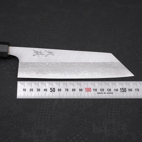 Bunka Blue Steel #2 Damascus Buffalo Ebony Handle 165mm
