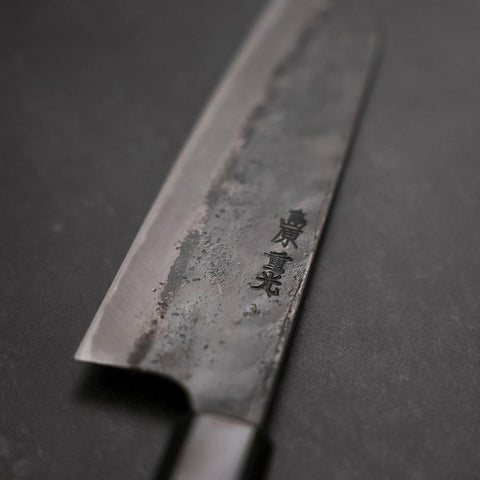 Bunka Blue Steel #2 Kurouchi Buffalo Teak Handle 165mm