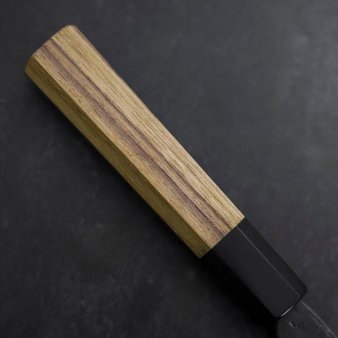 Bunka Blue Steel #2 Kurouchi Buffalo Teak Handle 165mm