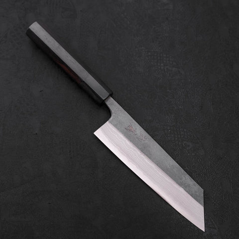 Bunka Blue Steel #2 Kurouchi Damascus Buffalo Ebony Handle 165mm