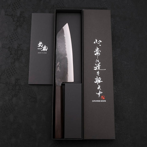 Bunka Blue Steel #2 Kurouchi Ebony Handle 165mm