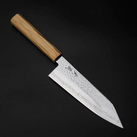 Bunka SLD Nickel Tsuchime Colored Damascus Olive Handle 170mm Limited Edition