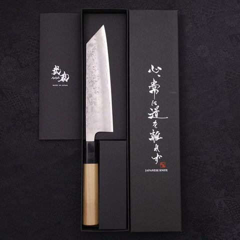 Bunka Silver Steel #3 Nashiji Buffalo Magnolia Handle 170mm