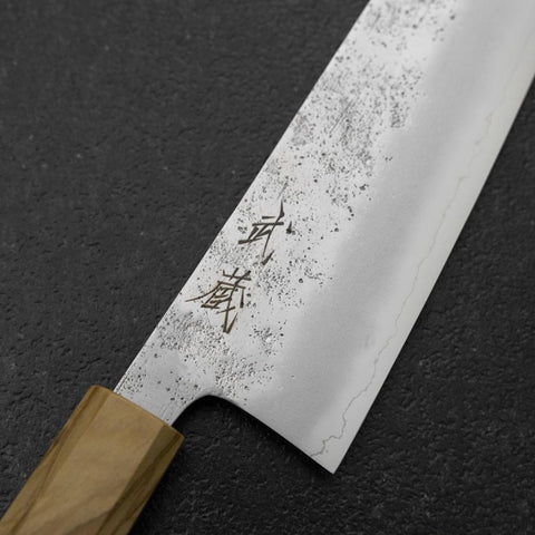 Bunka Silver Steel #3 Nashiji Olive Handle 175mm