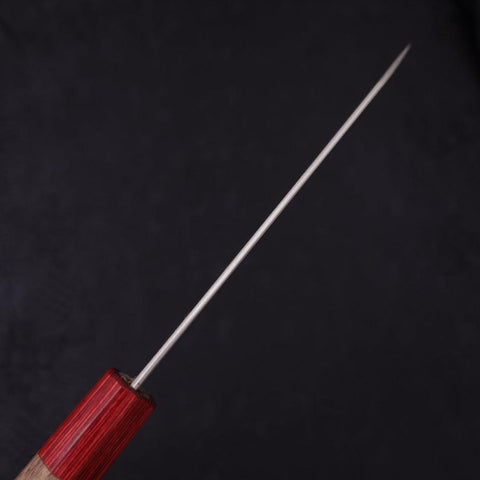 Bunka Silver Steel #3 Nickel Damascus Walnut Red Handle 170mm