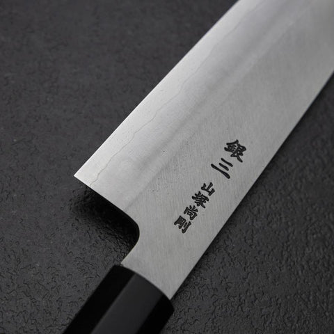 Bunka Silver Steel #3 Polished Buffalo Walnut Handle 155mm