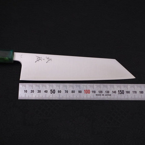Bunka Silver Steel #3 Polished Ocean Green Handle 170mm