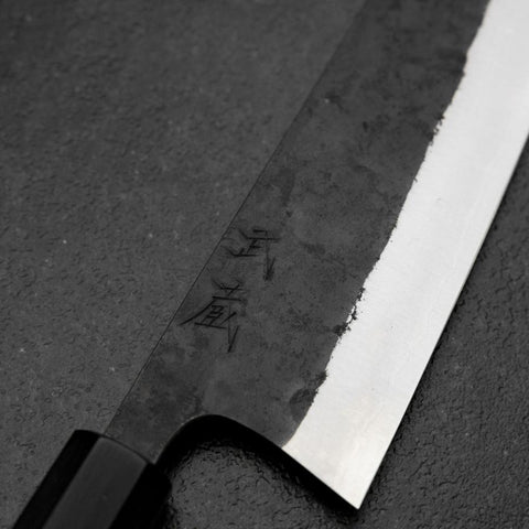 Bunka White Steel #2 Revêtement inox Kurouchi Manche en Buffle et Magnolia 170mm