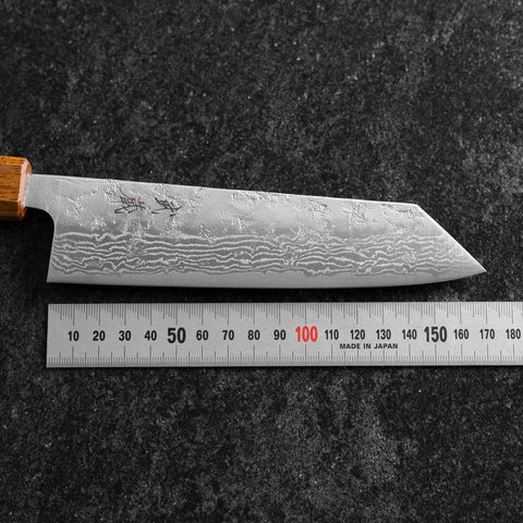 Bunka Acciaio Inox Svedese Nashiji Washi Damasco Manico Yaki Urushi 170mm