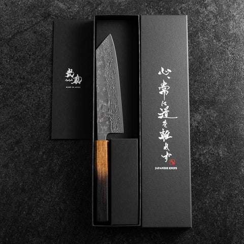 Bunka Acciaio Inox Svedese Nashiji Washi Damasco Manico Yaki Urushi 170mm