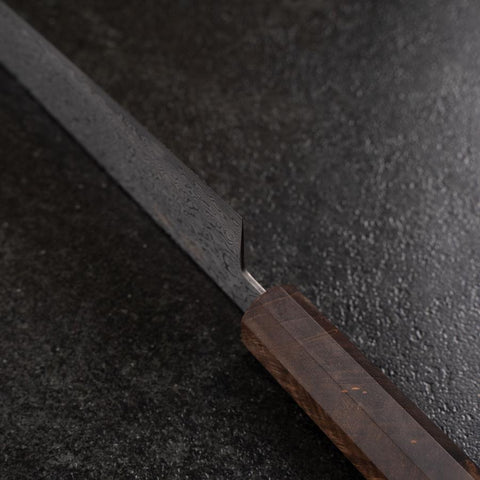 Bunka VG-10 Damascus Brown Birch Handle 180mm (7”)-[Musashi]-[Japanese-Kitchen-Knives]