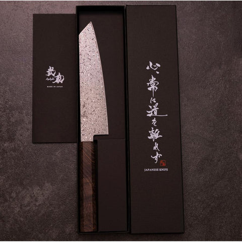 Bunka VG-10 Damascus Brown Birch Handle 180mm