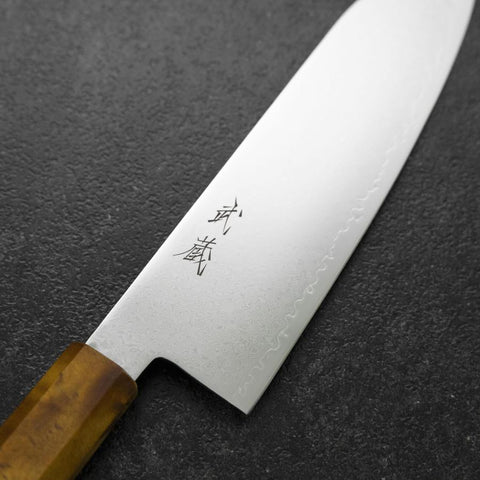 Bunka VG-10 Damascus Yellow-Brown Birch Handle 180mm