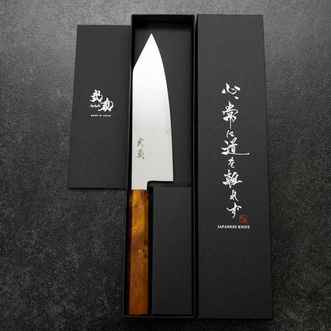 Bunka VG-10 Damascus Yellow-Brown Birch Handle 180mm