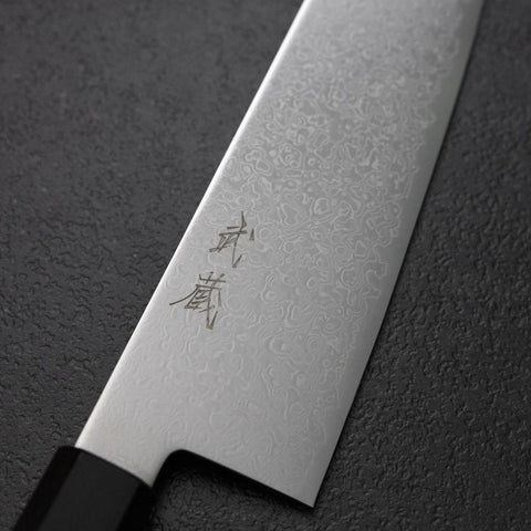 Bunka VG-10 Mirror Damascus Ebony Handle 180mm