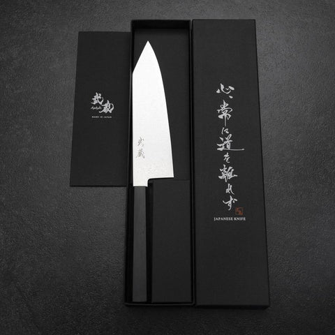 Bunka VG-10 Mirror Damascus Ebony Handle 180mm