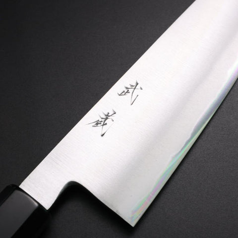 Bunka White Steel #2 Bokashi Buffalo Ebony Handle 165mm