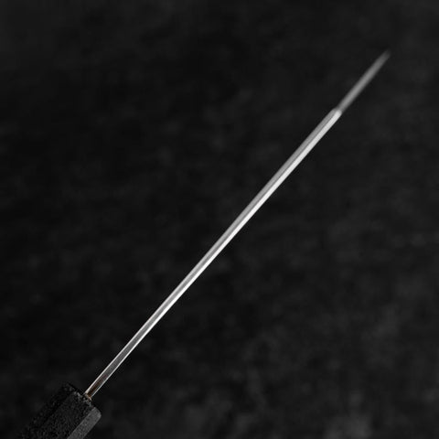 Bunka White Steel #2 Revestimiento Acero Inoxidable Kurouchi Mango Ishime Urushi Negro 180mm