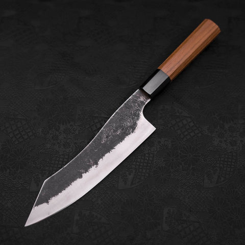 Bunka White Steel #2 Stainless Clad Kurouchi Buffalo Teak Handle 180mm