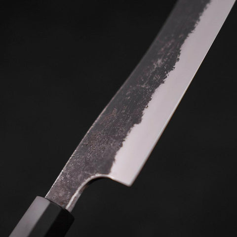 Bunka White Steel #2 Stainless Clad Kurouchi Buffalo Teak Handle 180mm
