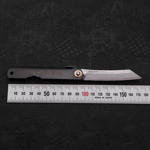 Damast Schwarz Higonokami Aogami 100mm