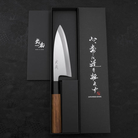 Deba AUS-10 Polished Buffalo Teak Handle 150mm