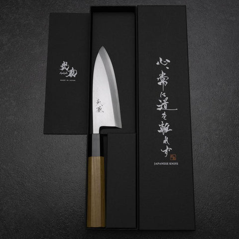 Deba Blue Steel #1 Kasumi Buffalo Teak Handle 135mm