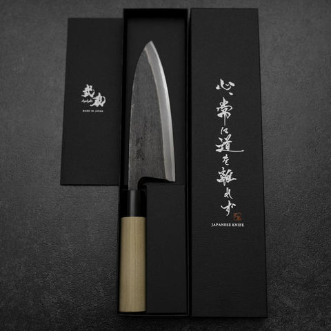 Deba Blue Steel #2 Kurouchi Magnolia Handle 165mm