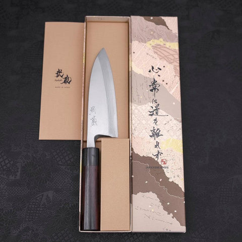 Deba Blue Steel #2 Damascus Shitan Handle 150mm